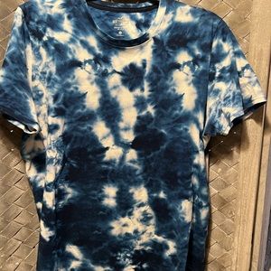 Blue and White tie dye tee